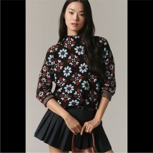 Anthropologie The Carys Mock-Neck Sweater by Maeve